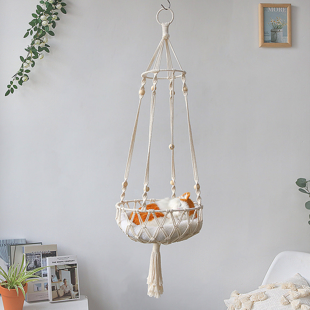 Large Macrame Cat Hammock Hanging Swing Bed